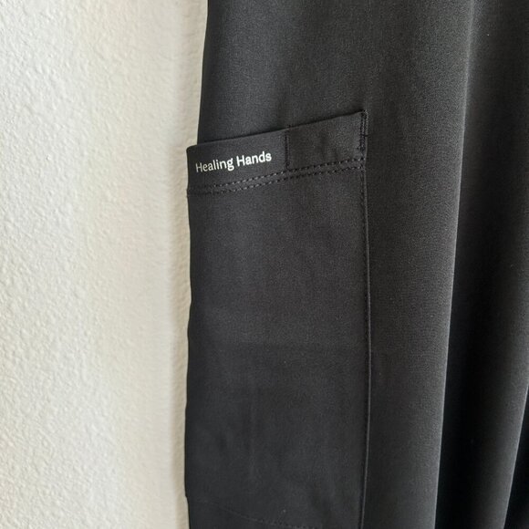 NWT Healing Hands Scrub Pants Black Ryan Straight Leg 9590T Medical - Picture 3 of 9